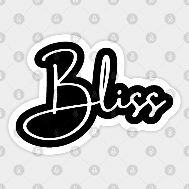 Bliss (white font) Sticker by Design Studio by Kat OM